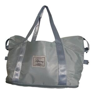 TRIFABRICY Light Blue Travel Overnight  Duffel Tote Bag